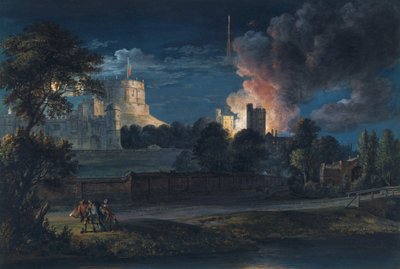 Windsor Castle from Datchet Lane on a Rejoicing Night, 1768 by Paul Sandby